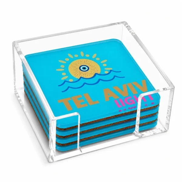 Acrylic Coaster, Tel Aviv