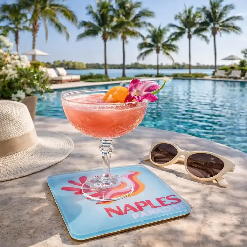 Acrylic Coaster, Naples - 3