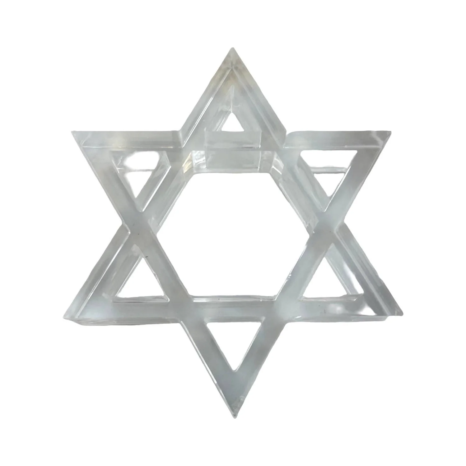 Acrylic Napkin Weight, Clear Star of David - 4