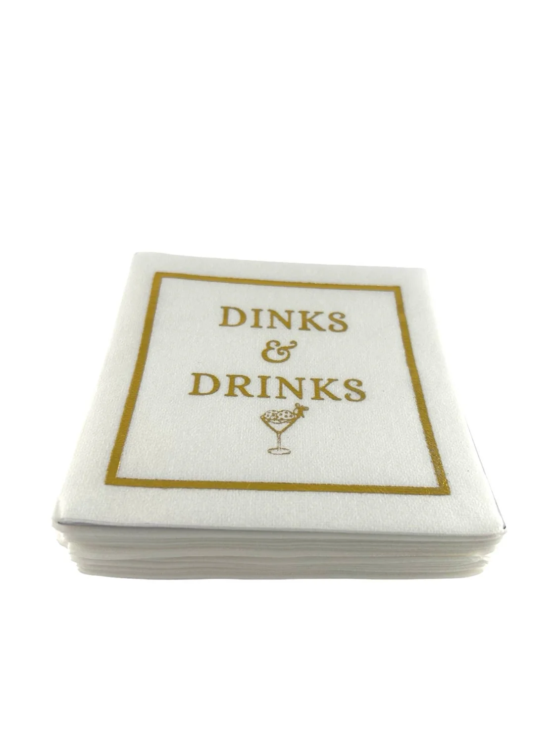 Linen-Feel Cocktail Napkins, Dinks & Drinks - 3
