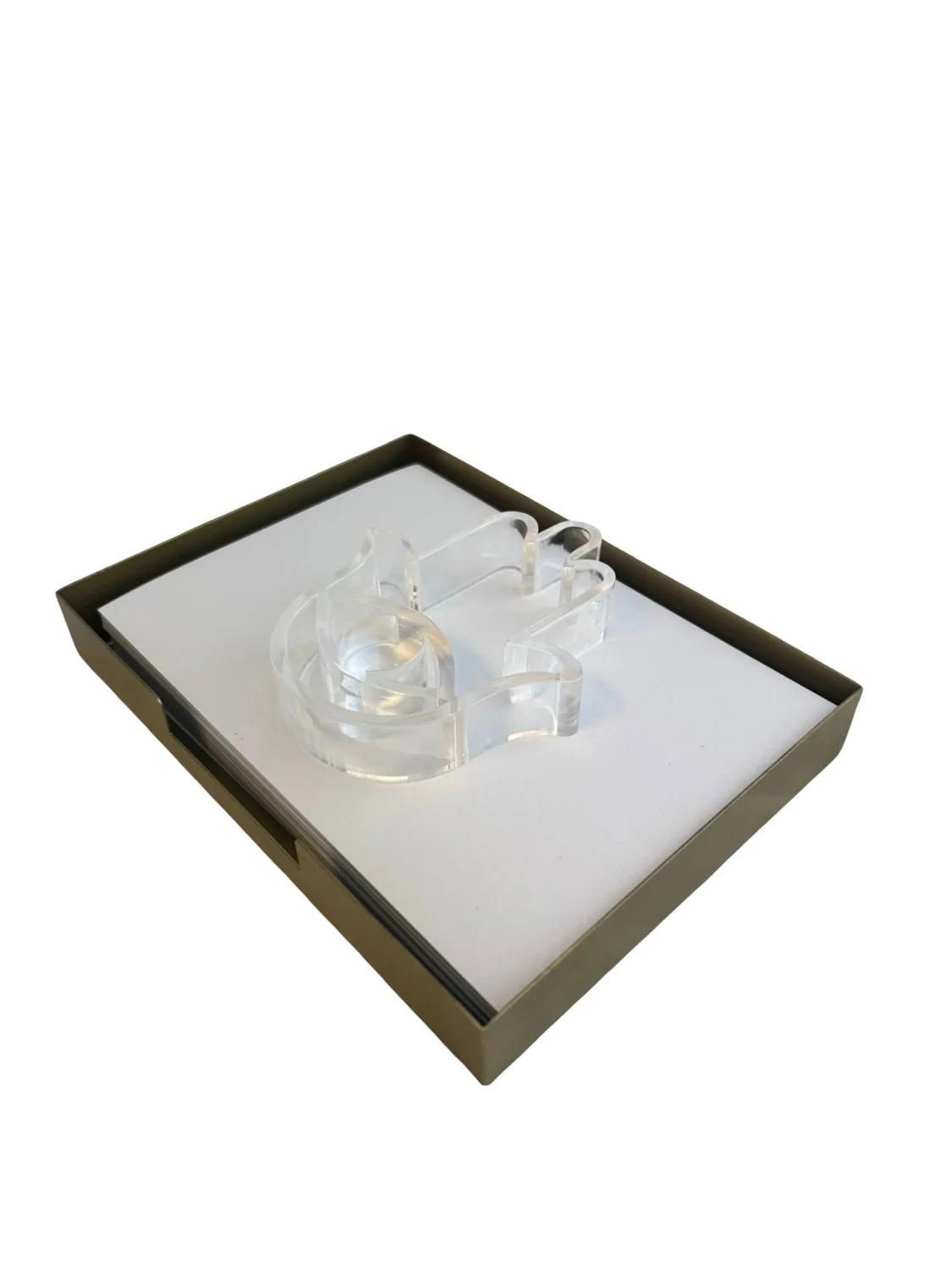 Acrylic Napkin Weight, Clear Hamsa - 2