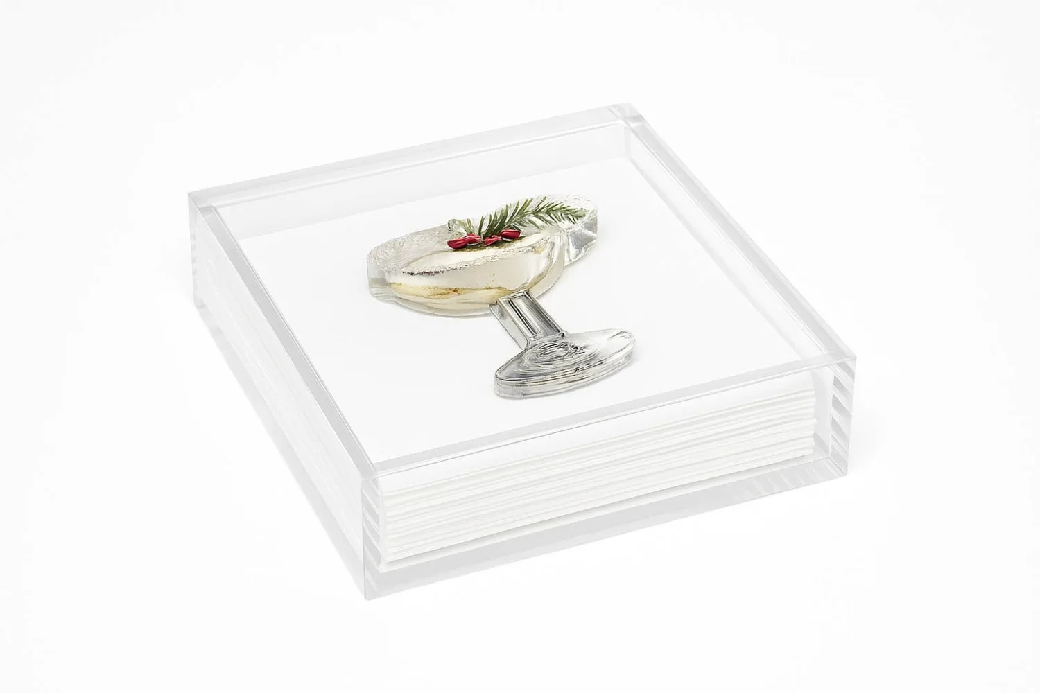 Acrylic Napkin Weight, Festive Cocktail - 3