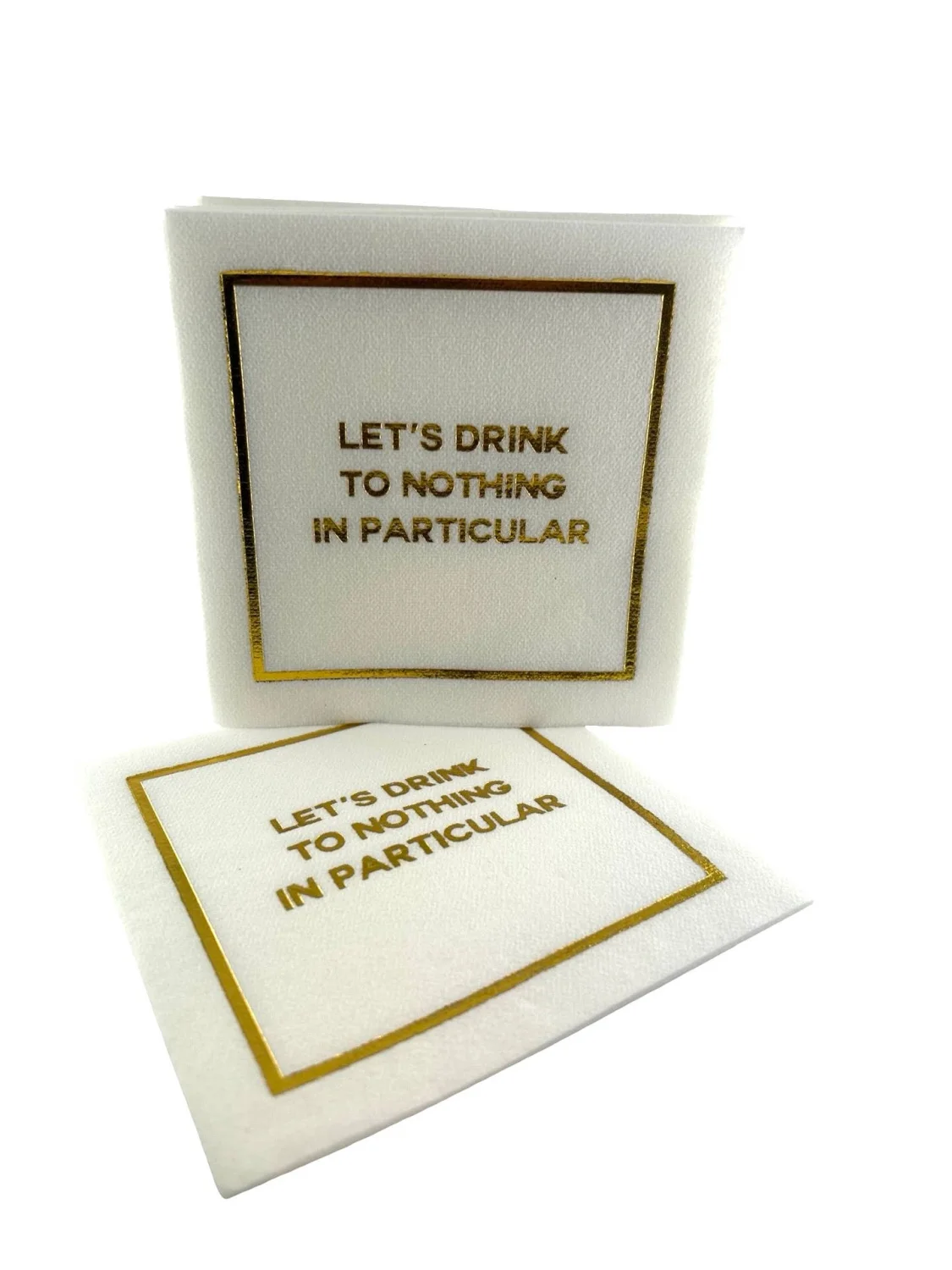 Linen-Feel Cocktail Napkins, Let's Drink - 5