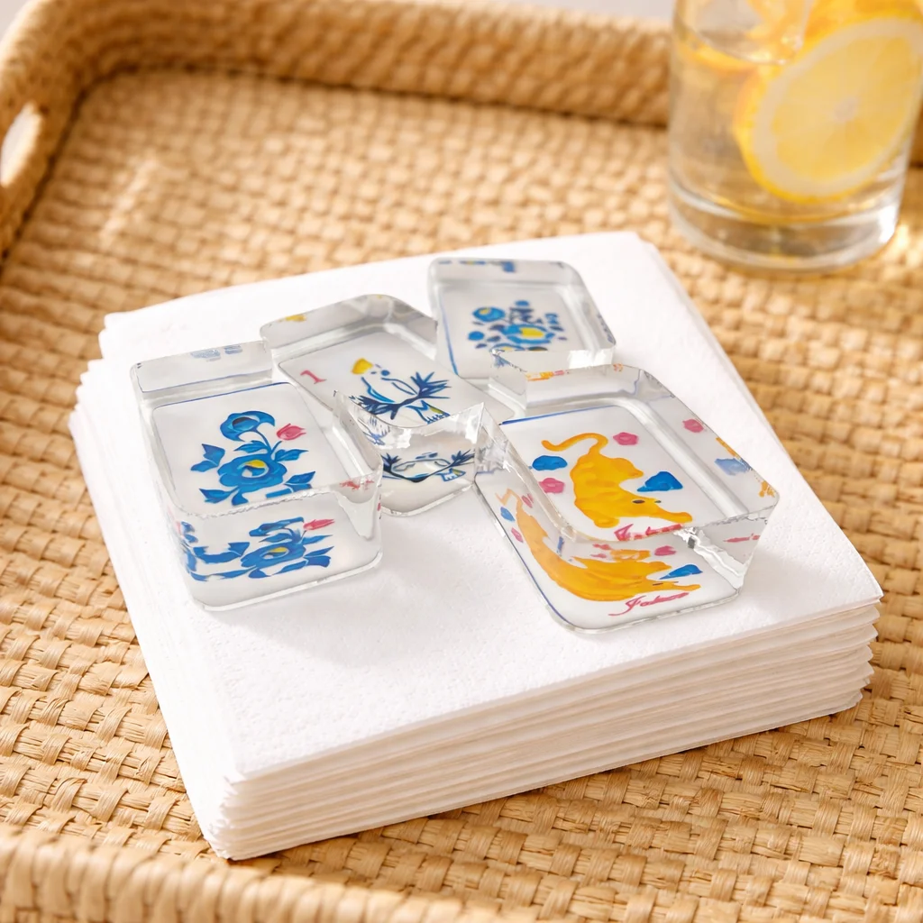 Acrylic Napkin Weight, Mahjong 2 - 6