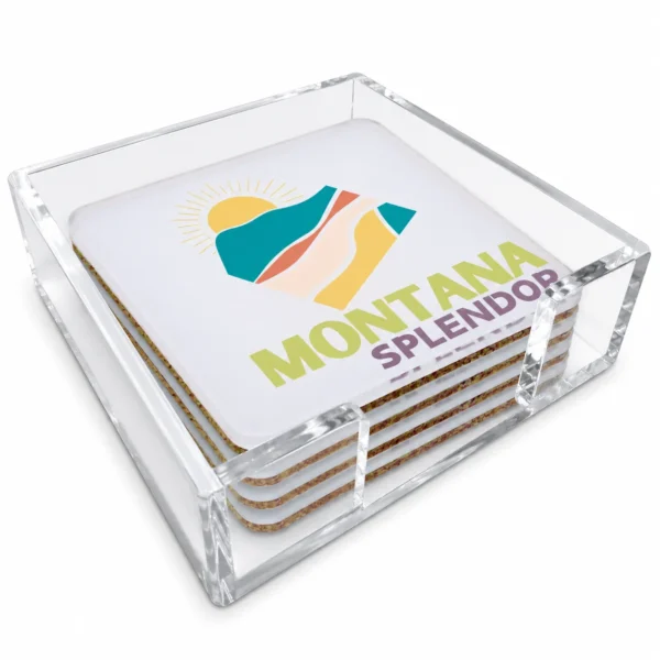 Acrylic Bon Voyage Coaster, Montana