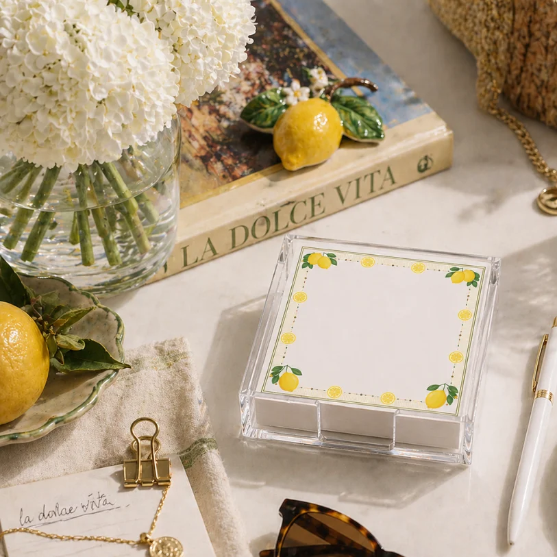 Notepad in Acrylic Holder, Dolce Vita - 3