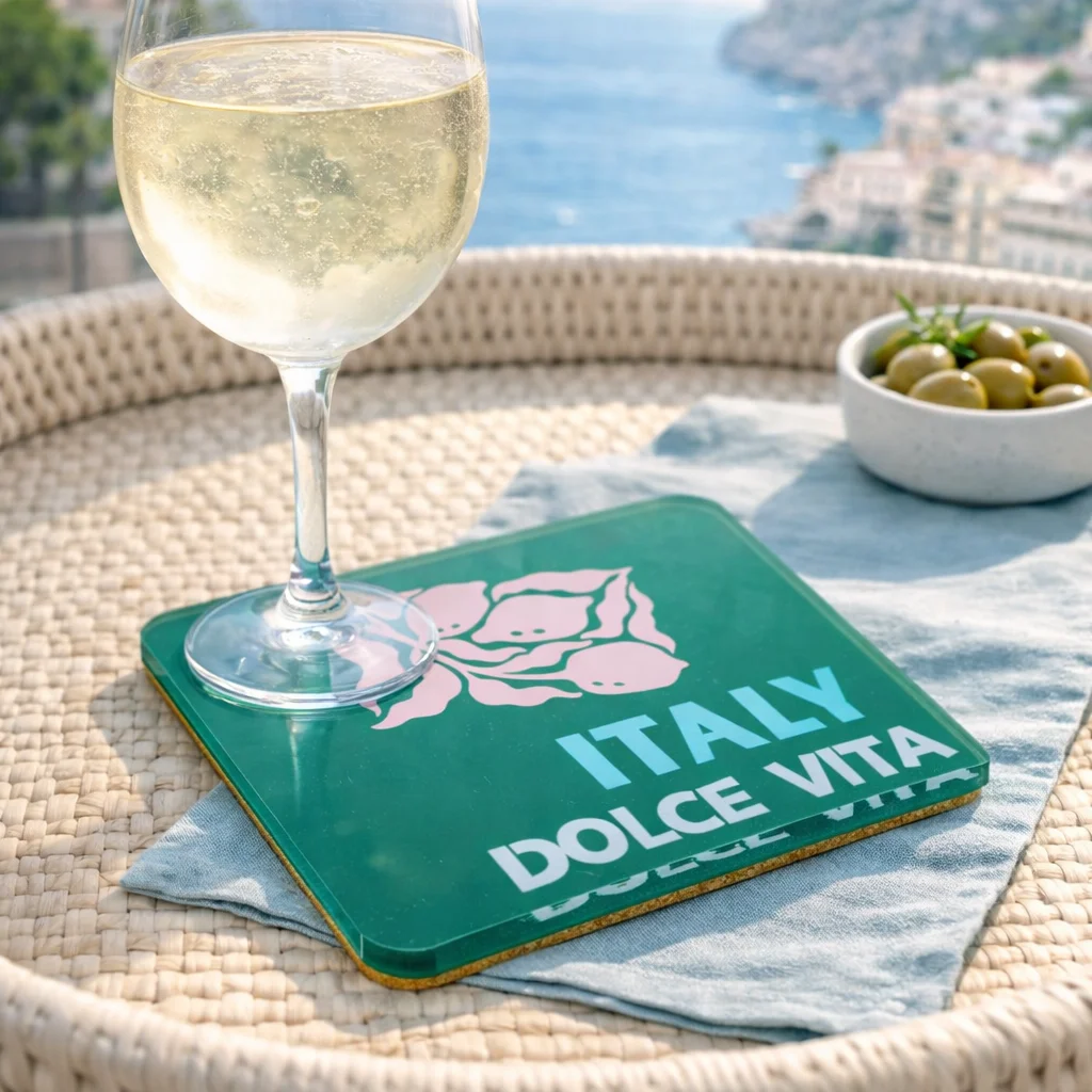 Acrylic Bon Voyage Coaster, Italy - 4