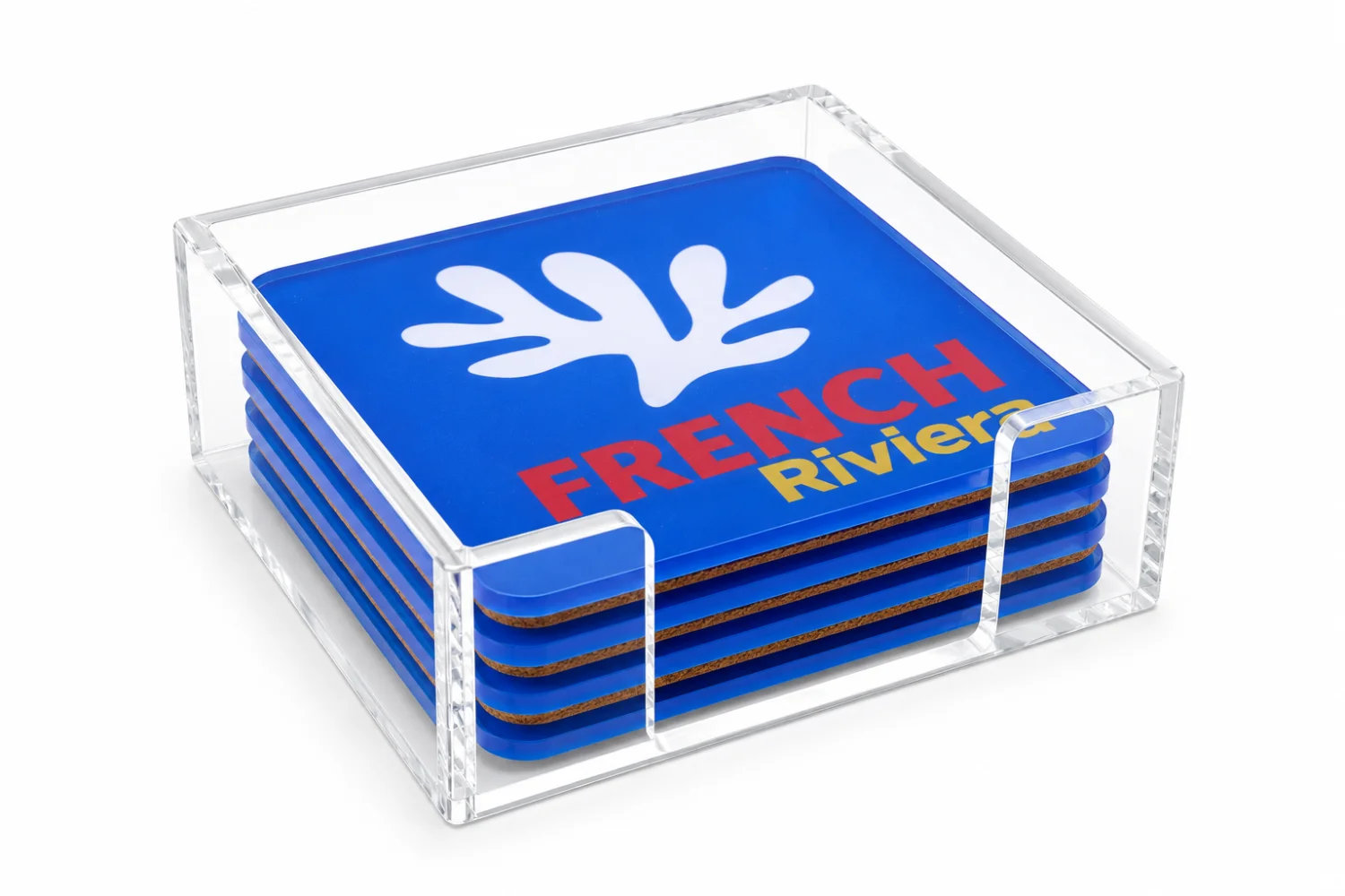 Acrylic Bon Voyage Coaster, French Riviera
