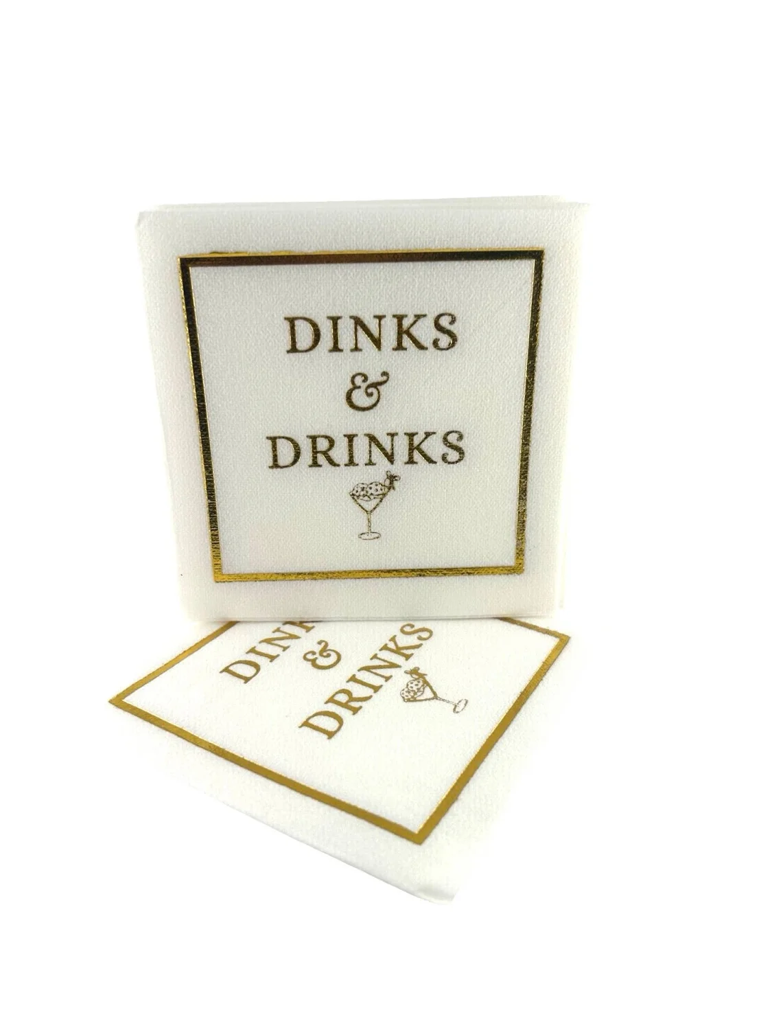 Linen-Feel Cocktail Napkins, Dinks & Drinks - 7