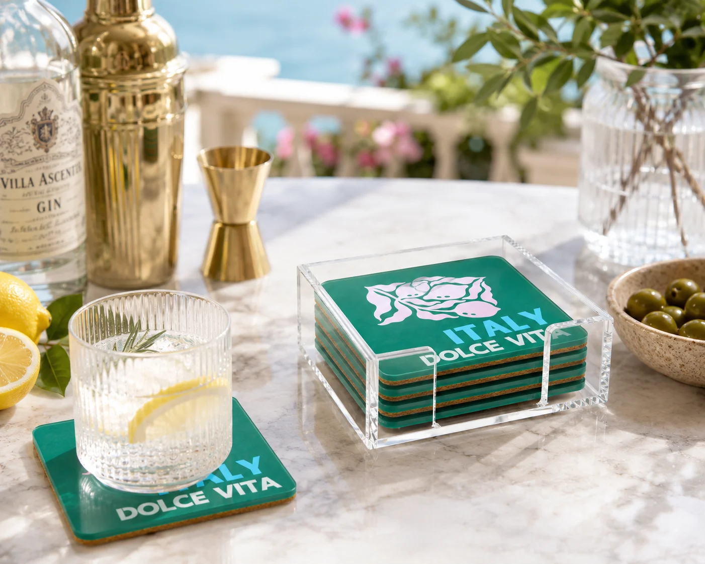 Acrylic Bon Voyage Coaster, Italy - 3