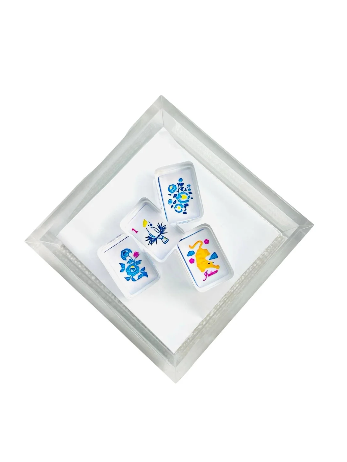 Acrylic Napkin Weight, Mahjong 2 - 4