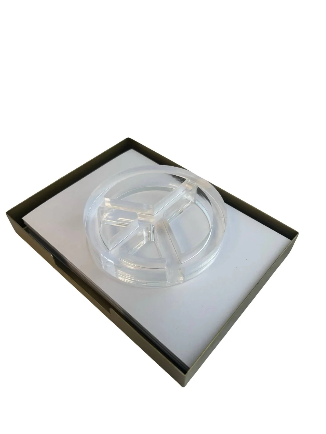 Acrylic Napkin Weight, Clear Peace - 2