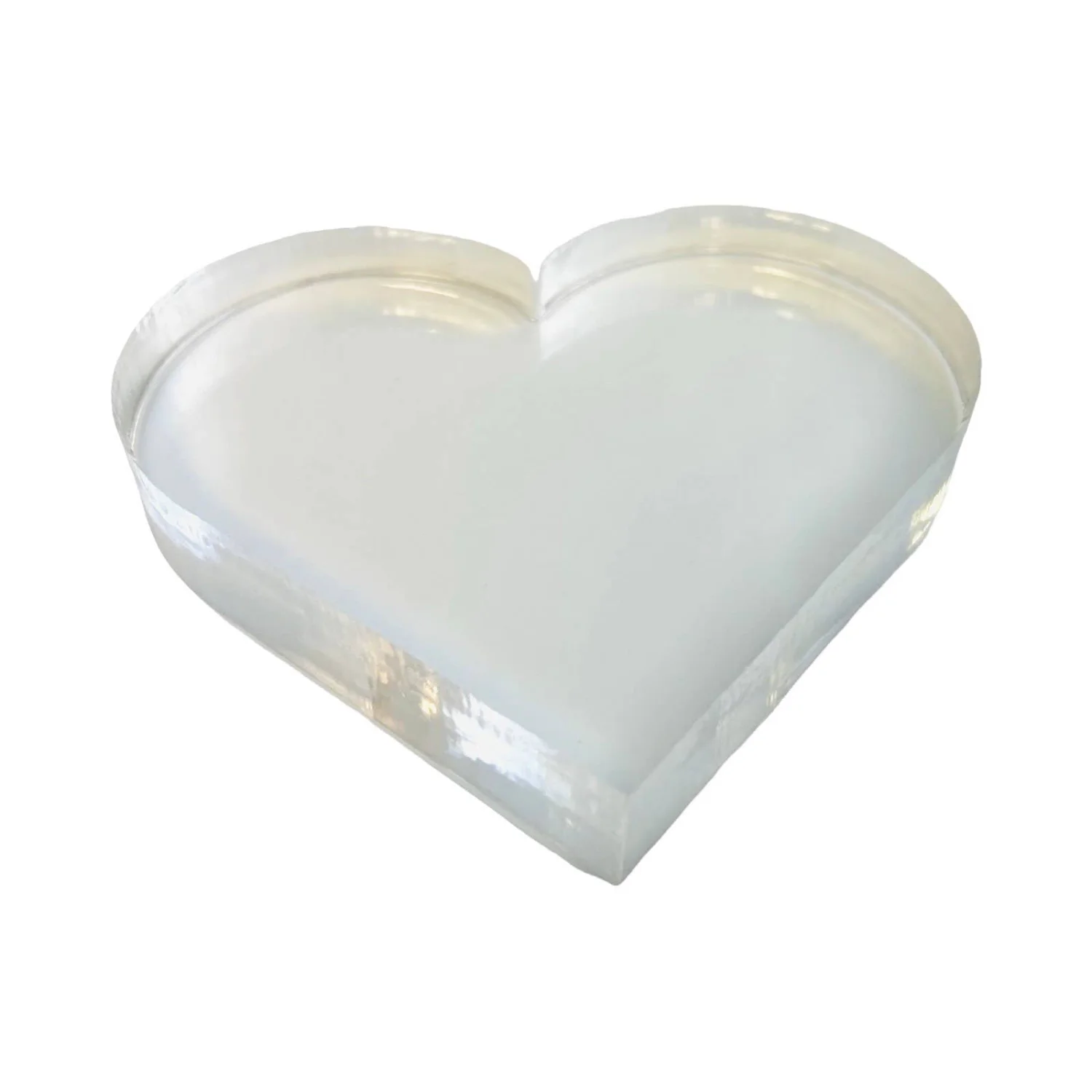 Acrylic Napkin Weight, Clear Heart - 3