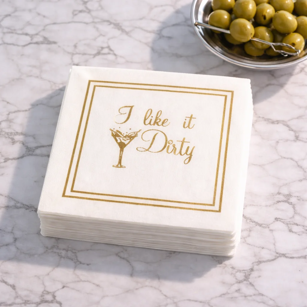Linen-Feel Cocktail Napkins, Dirty