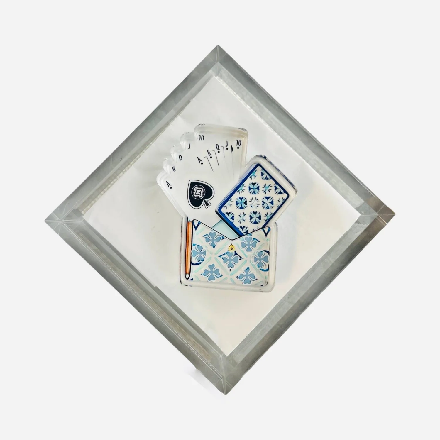 Acrylic Napkin Weight, Card Game - 3