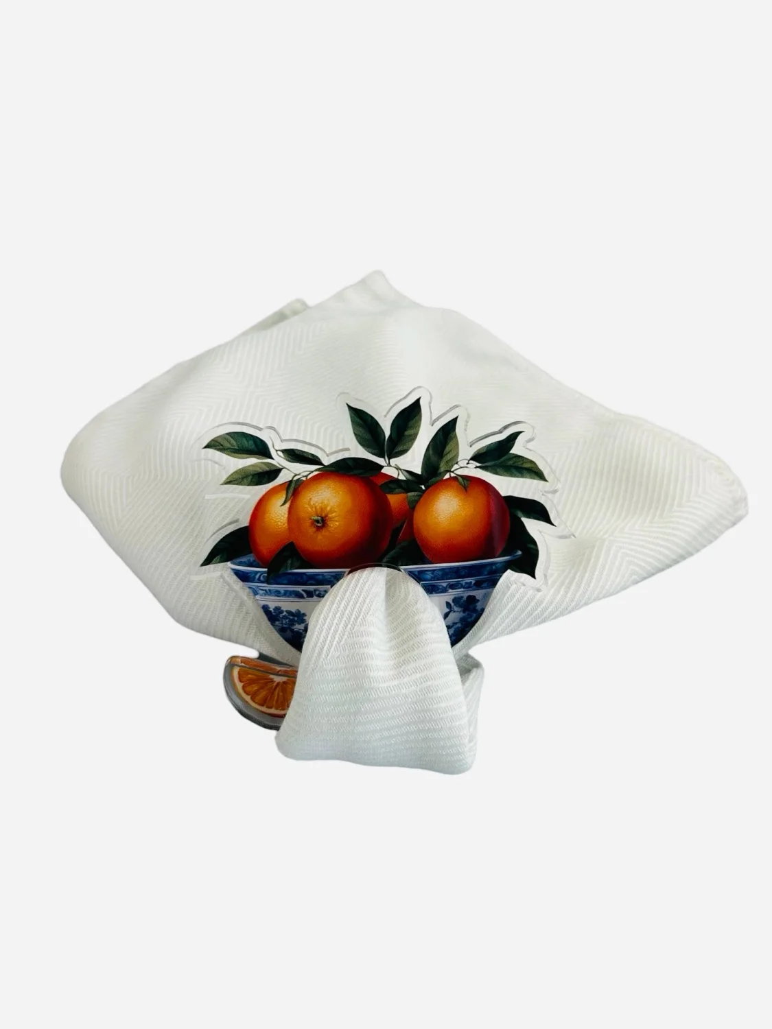 Acrylic Napkin Ring, Mandarin Set of 4 - 2