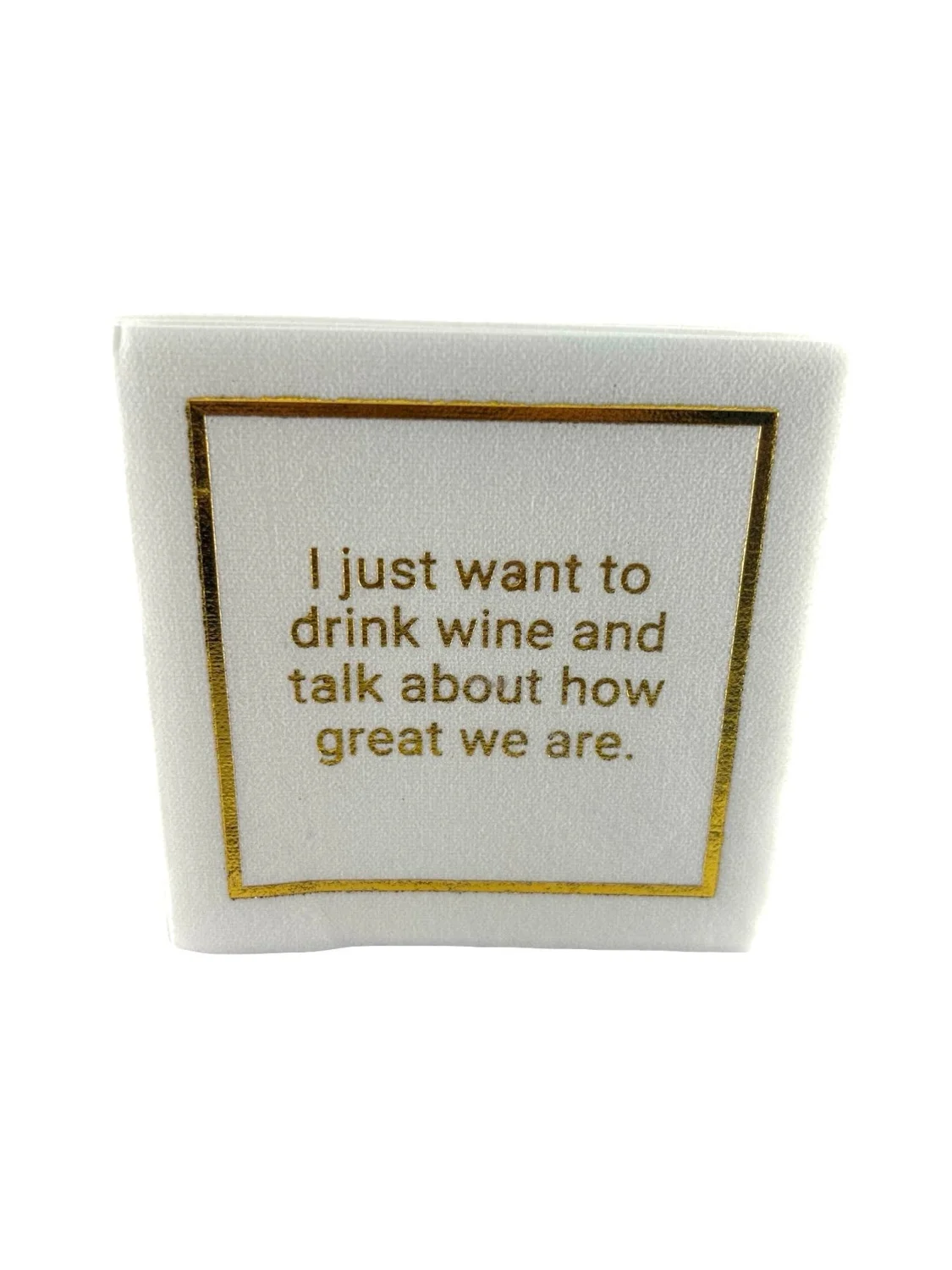 Linen-Feel Cocktail Napkins, Want to Drink Wine - 6