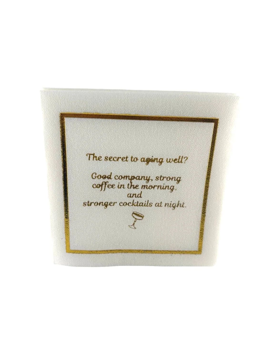 Linen-Feel Cocktail Napkins, Secret to Aging - 5