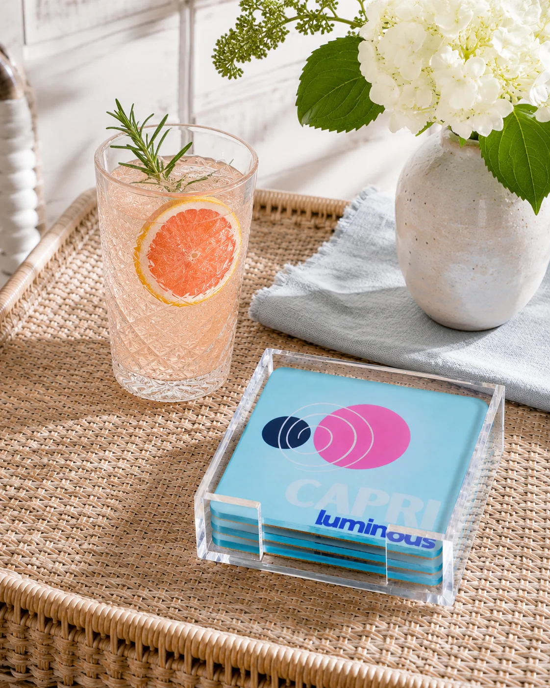 Acrylic Bon Voyage Coaster, Capri - 4