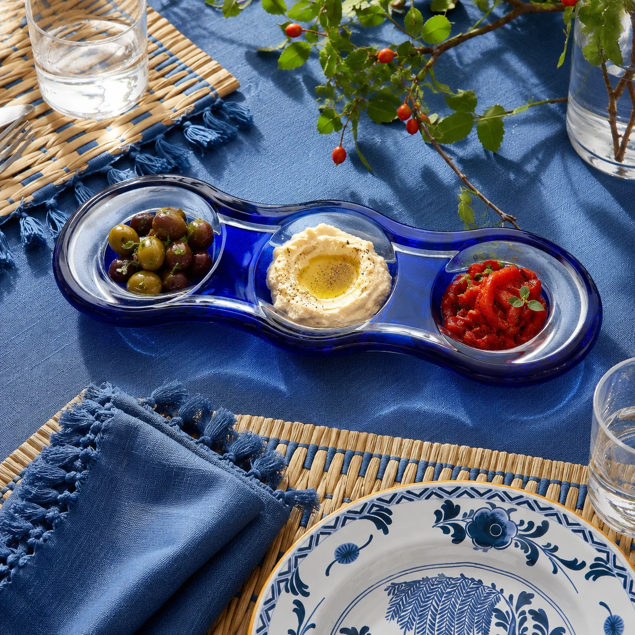 Graze Acrylic Bowl, Indigo