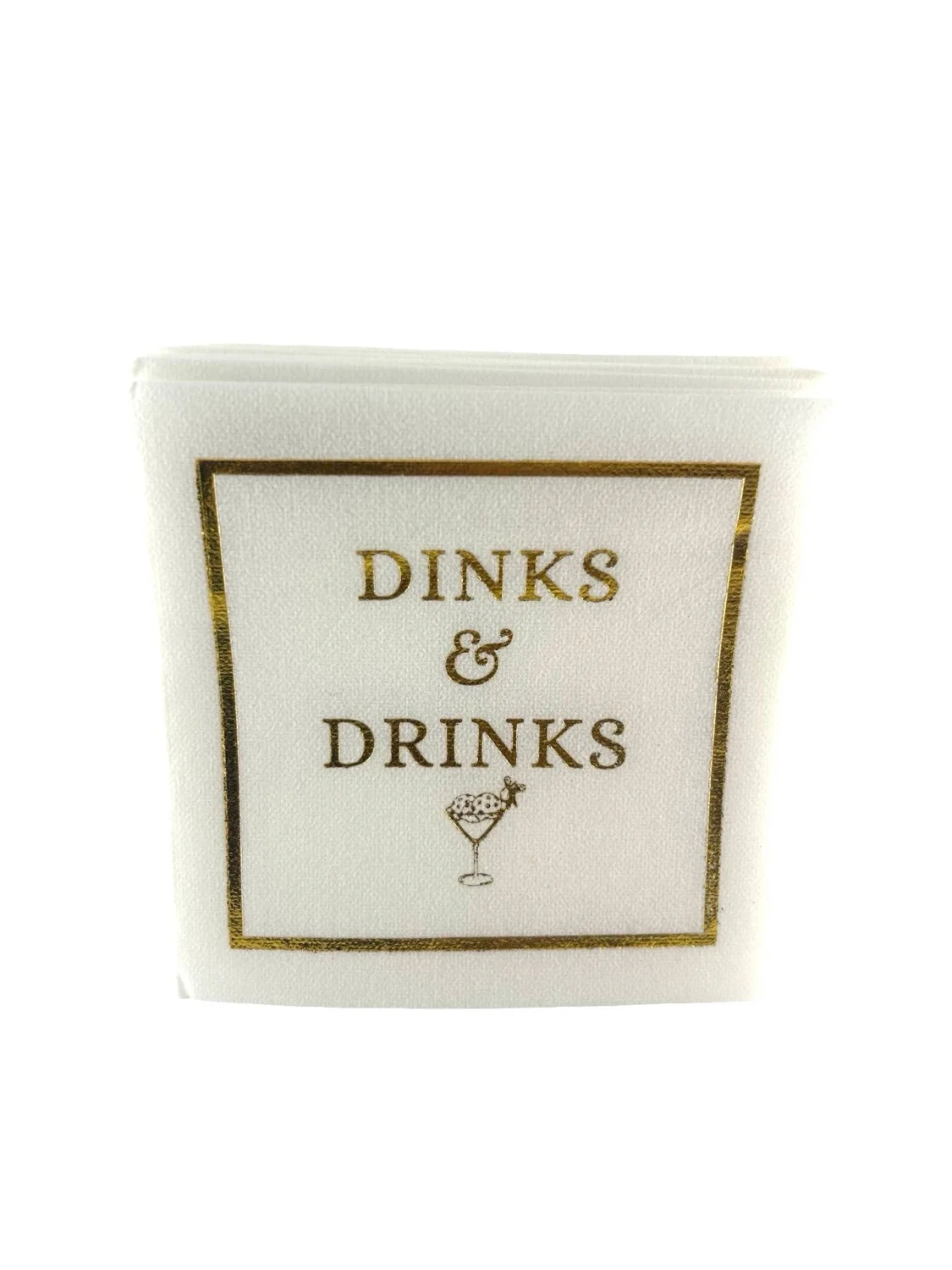 Linen-Feel Cocktail Napkins, Dinks & Drinks - 5