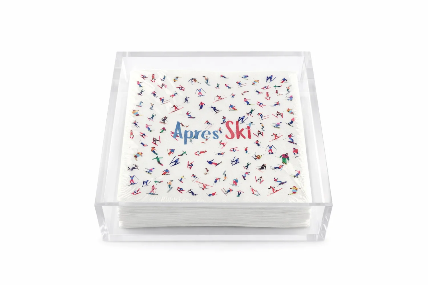 Linen-Feel Cocktail Napkins, Apres Ski - 2