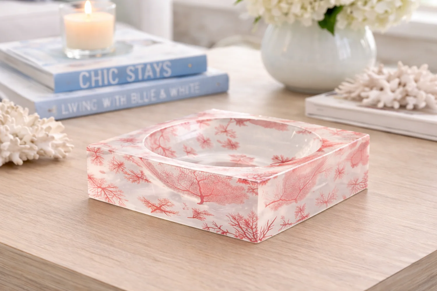 Acrylic Bowl, Aura Coral - 2