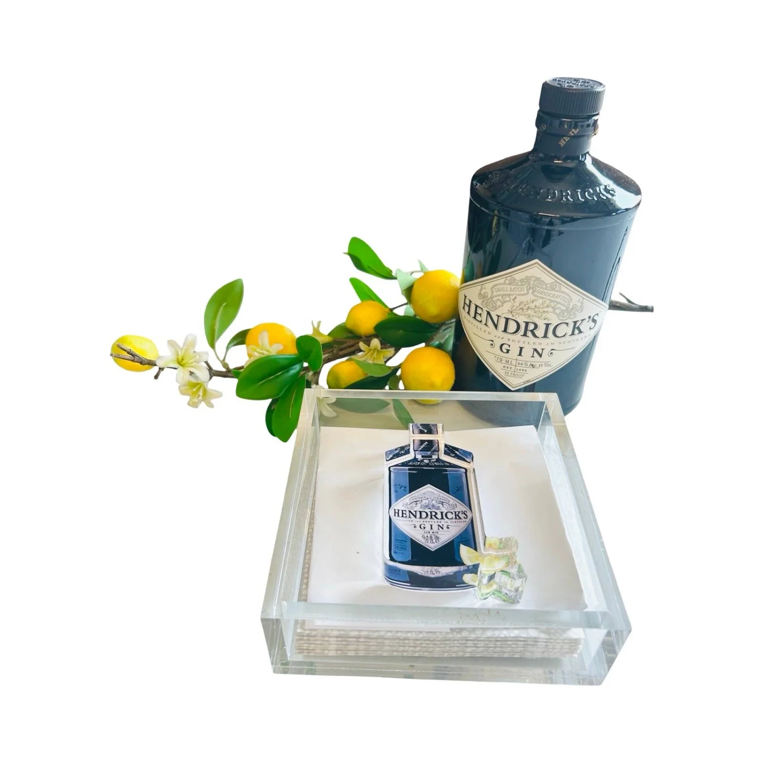 Acrylic Napkin Weight, Lemon Cocktail - 3