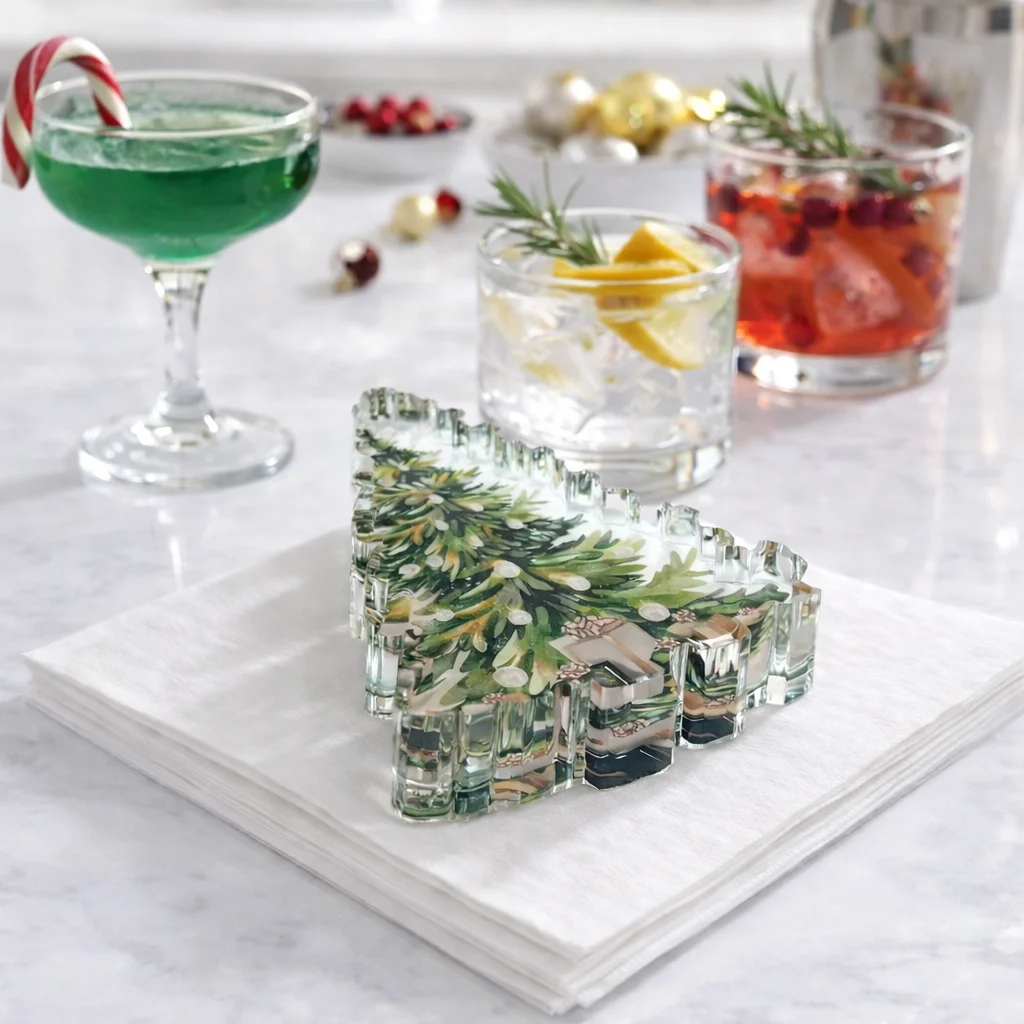 Acrylic Napkin Weight, Christmas Tree