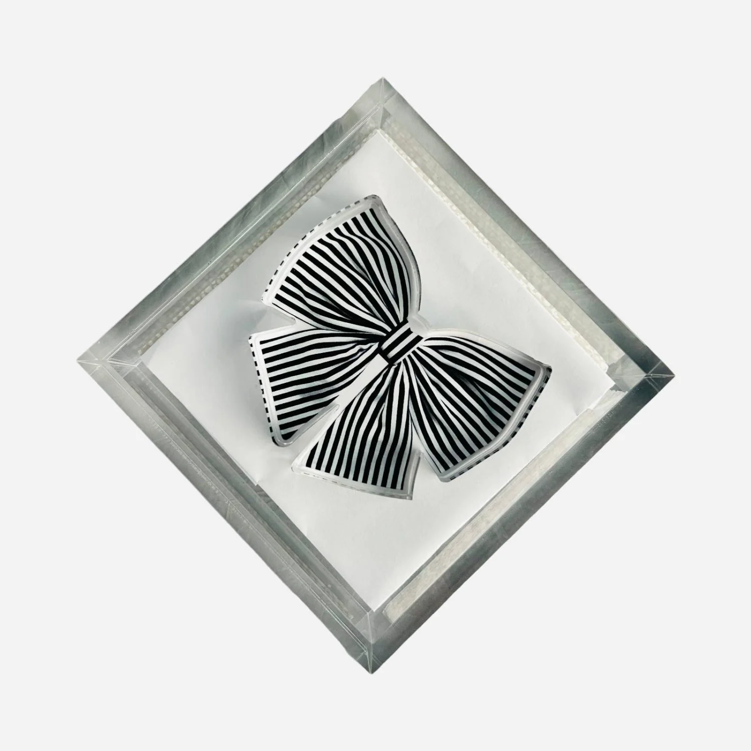 Acrylic Napkin Weight, Black Bow - 4