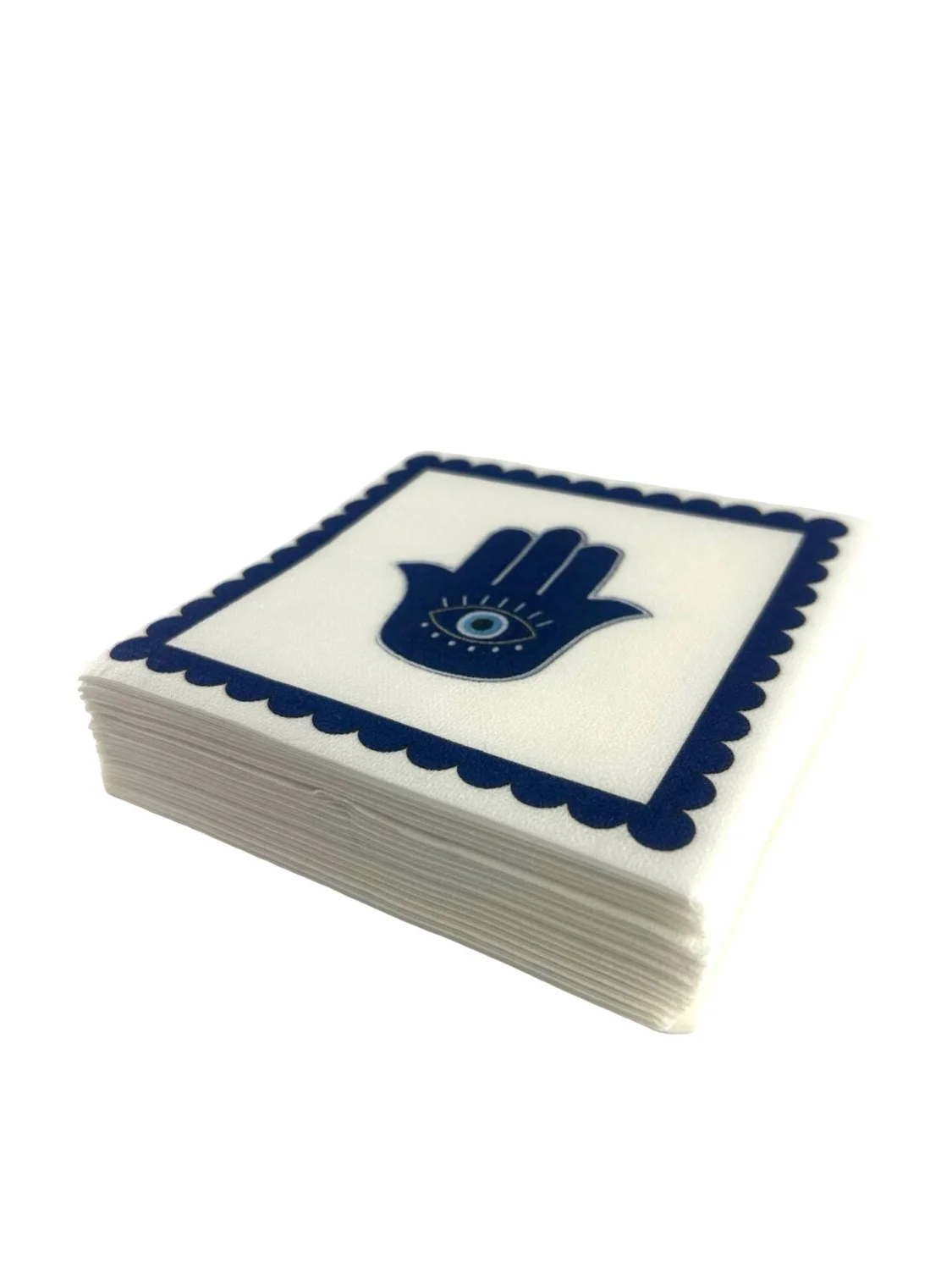 Linen-Feel Cocktail Napkins, Hamsa - 5