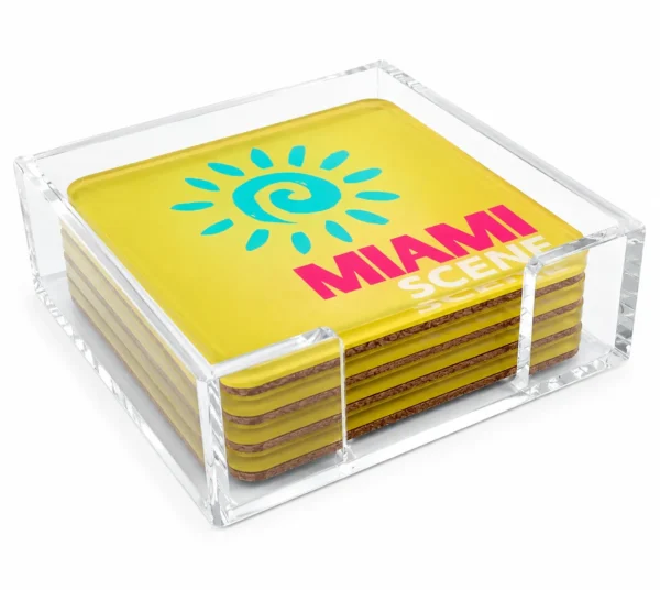 Acrylic Bon Voyage Coaster, Miami