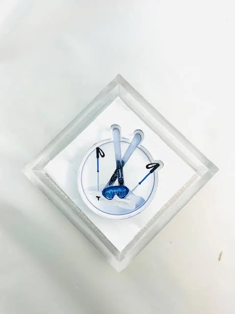 Acrylic Napkin Weight, Ski - 5