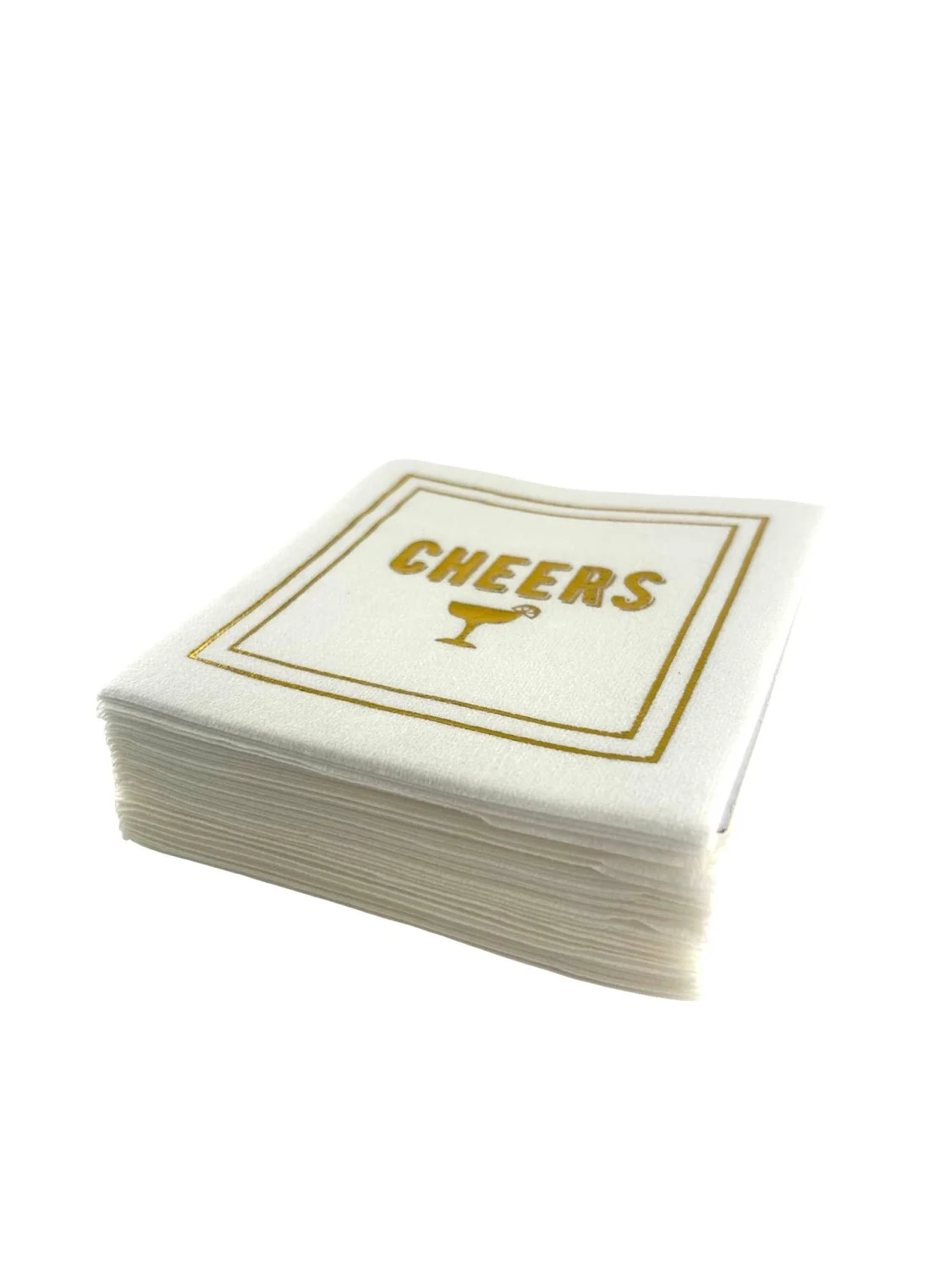 Linen-Feel Cocktail Napkins, Cheers - 3