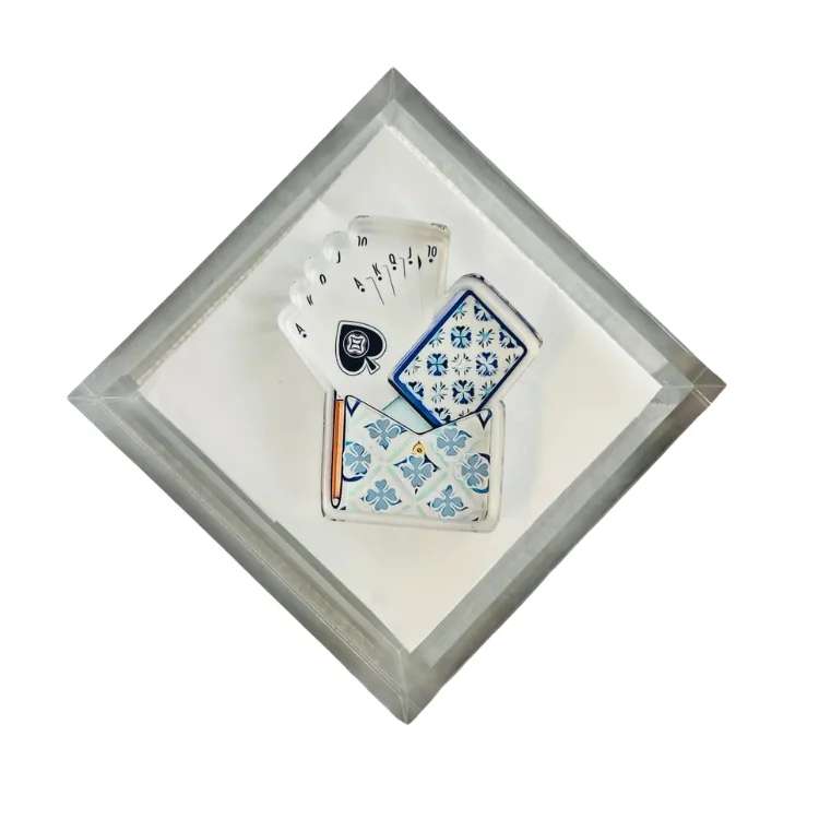 Acrylic Napkin Weight, Card Game - 2