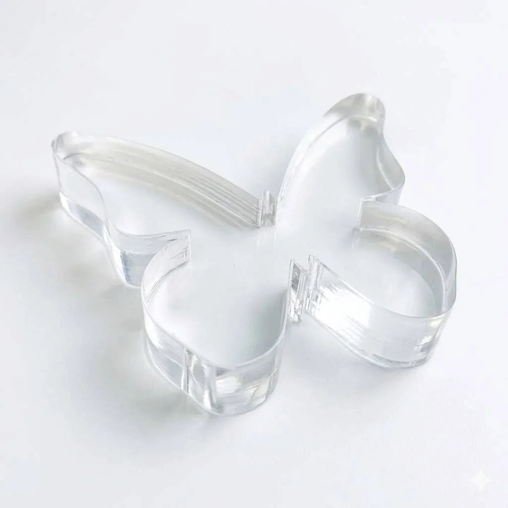 Acrylic Napkin Weight, Clear Butterfly - 2