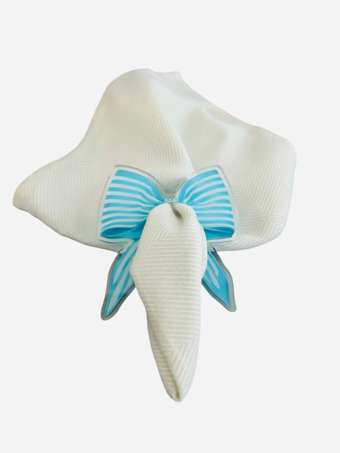Acrylic Napkin Ring, Blue Bow Set of 4 - 2