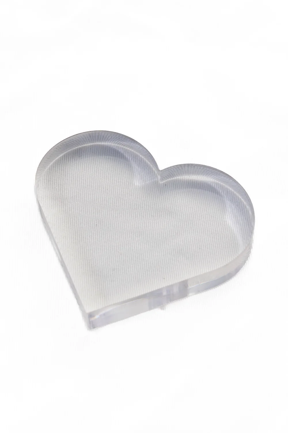 Acrylic Napkin Weight, Clear Heart - 4