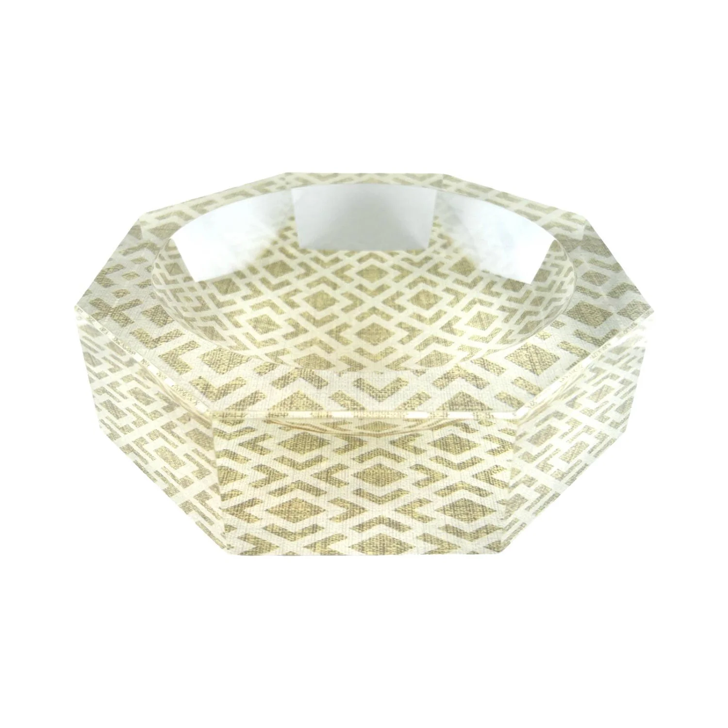 Octagon Acrylic Bowl, Woven - 2