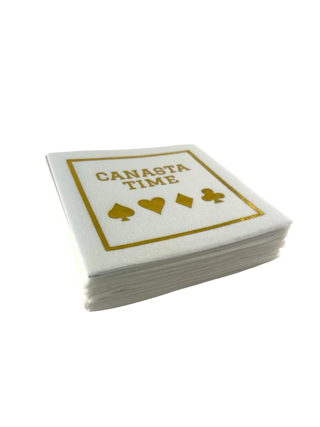 Linen-Feel Cocktail Napkins, Canasta Time - 7