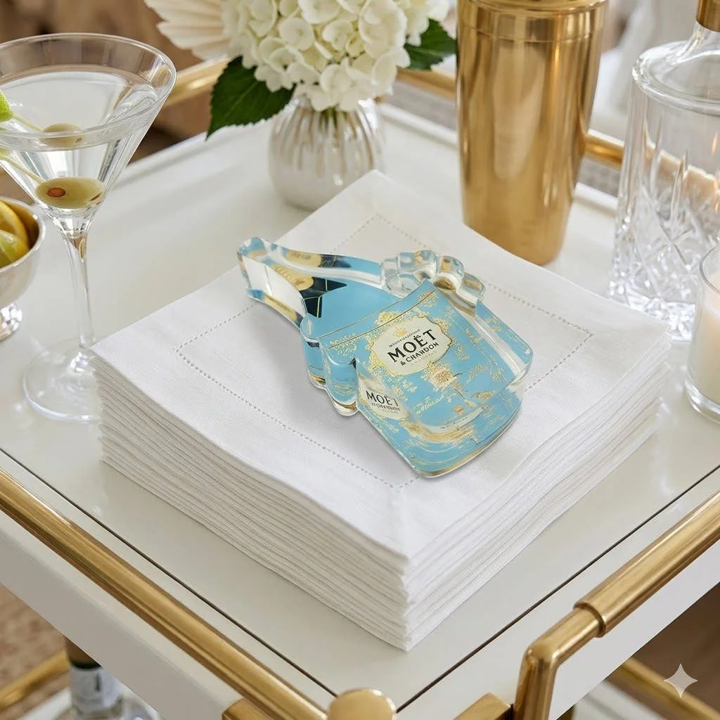 Acrylic Napkin Weight, Ice Bucket - 3