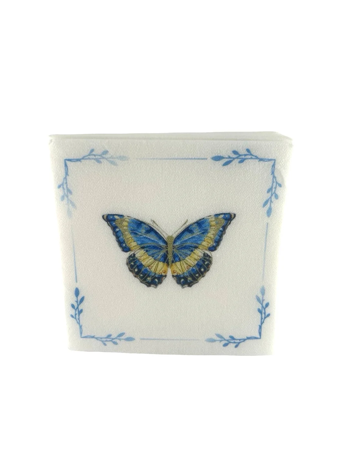 Linen-Feel Cocktail Napkins, Blue Butterfly - 7