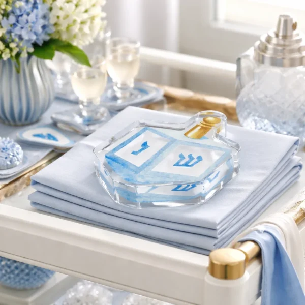 Acrylic Napkin Weight, Dreidel