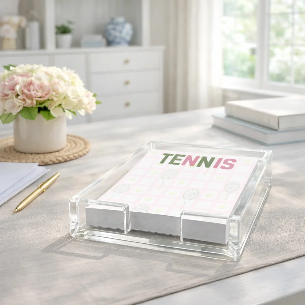 Notepad in Acrylic Holder, Tennis - 5