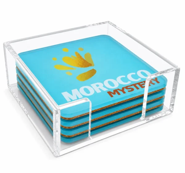 Acrylic Bon Voyage Coaster, Morocco