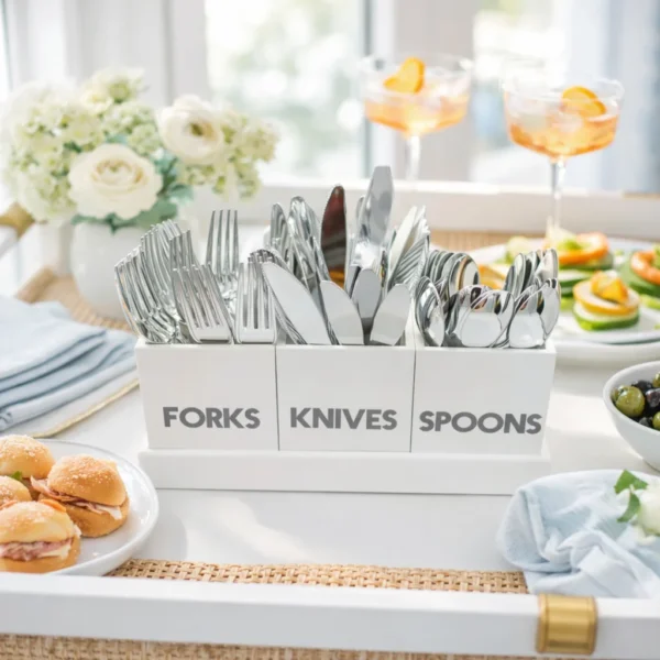 Cutlery Caddy, White