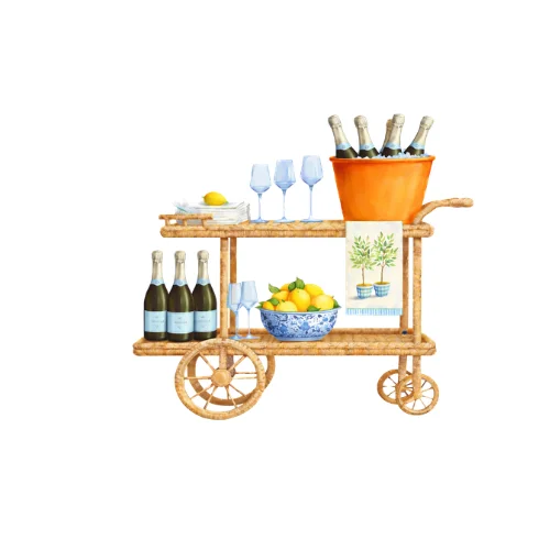 Acrylic Napkin Weight, Bar Cart - 4