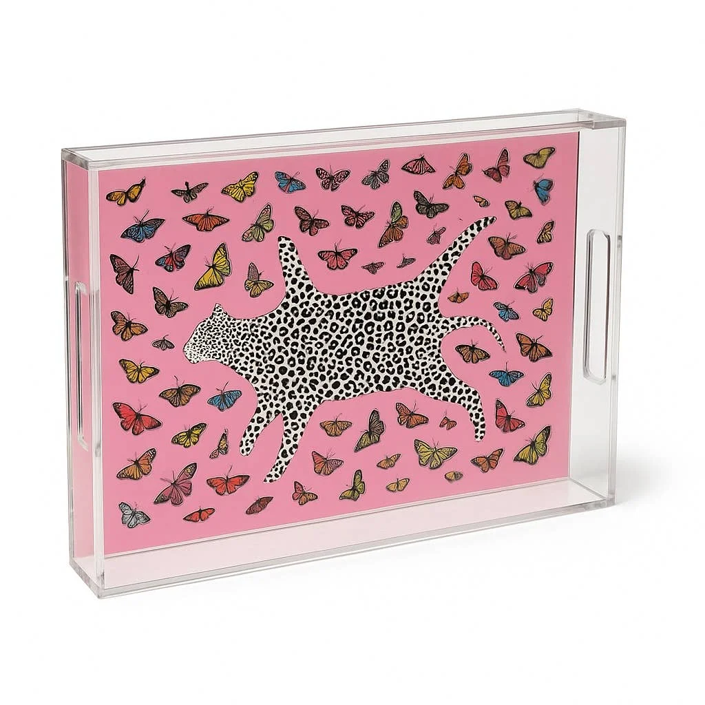 Acrylic Display Tray, White Tiger Print - 3