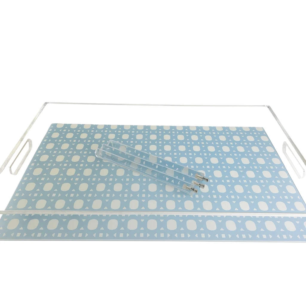Bagel Charcuterie Tray, Blue Lattice - 4
