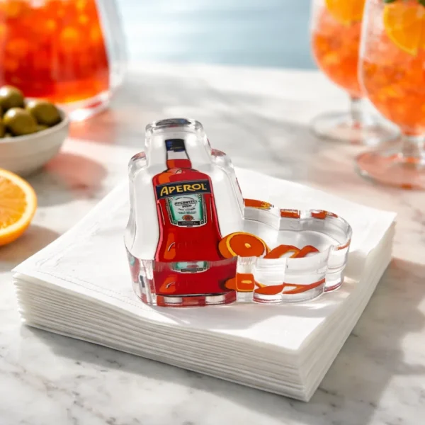 Acrylic Napkin Weight, Orange Cocktail